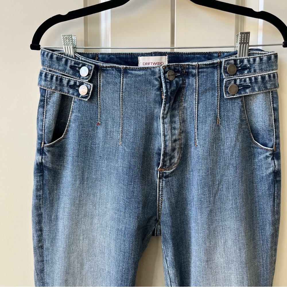 Driftwood Wyatt High Waist Embroidered Flare Jeans 28 x 34 - Picture 3 of 9